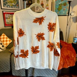 loft | leafed sweater